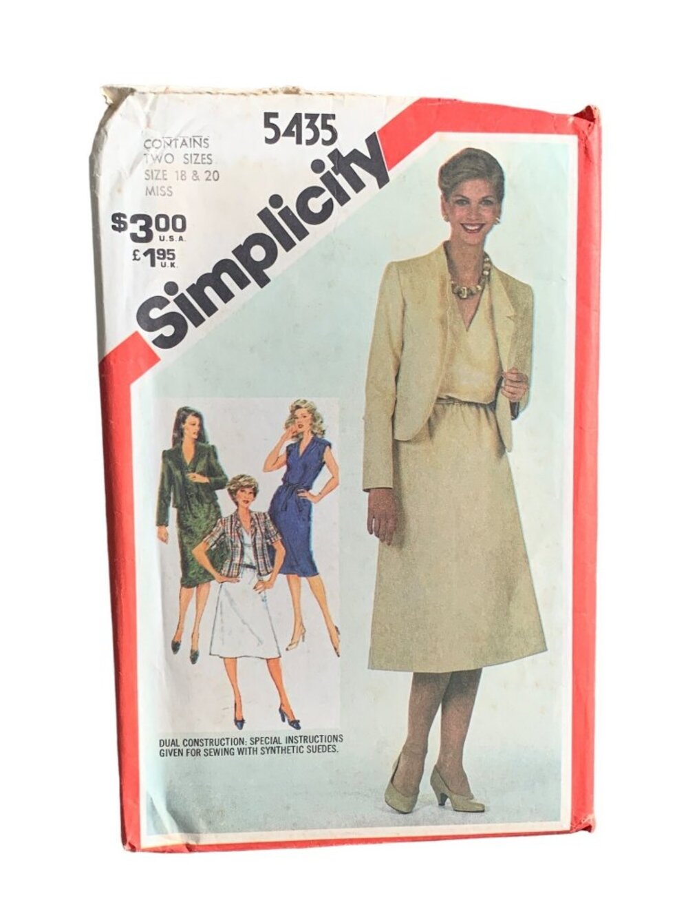 Simplicity 5435 Womens Sewing Pattern Jacket Dress Size 18-20 Uncut